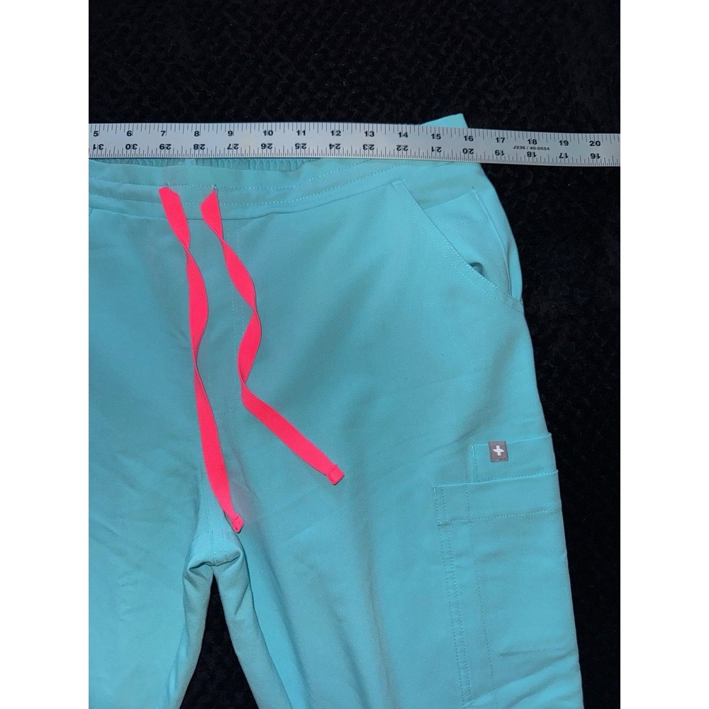 Figs Jogger Women Yola Skinny Neon Blue Technical Scrub Size Medium - Picture 9 of 10
